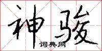 神骏怎么写好看